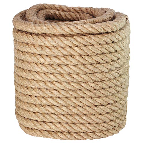 VEITHI Manila Rope 3/4 Inch x 100 Feet, Twisted Thick Rope for Landscaping, Crafts, Sporting,Marine, Projects and Tie-Downs - Image 1