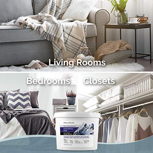 SMELLS BEGONE 1-Gallon Odor Absorber Gel - Air Freshener & Odor Eliminator for Homes, Garages & Commercial Buildings - Industrial Size - Fragrance Free - Image 5
