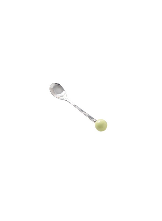 Cream Style Advanced Fruit Fork Suit Multi-purpose Ceramic Cheese Storage Can Bar Decoration Good Hand Ceremony-Specification:Fruit Green Spoon - Image 1