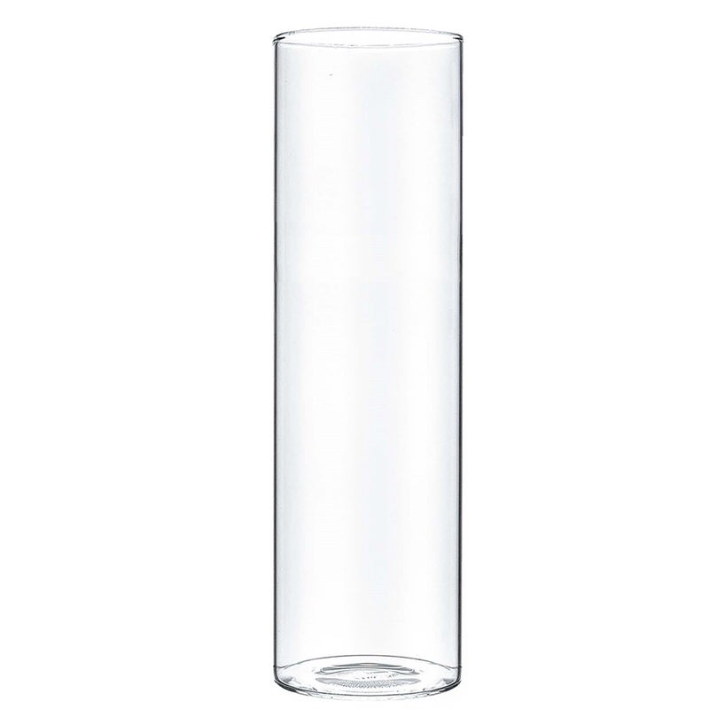 CYS EXCEL Clear Glass Cylinder Flower Vase (H:10" D:3") Hurricane Floating Candle Holder Table Wedding Centerpiece Home Decor - Image 1