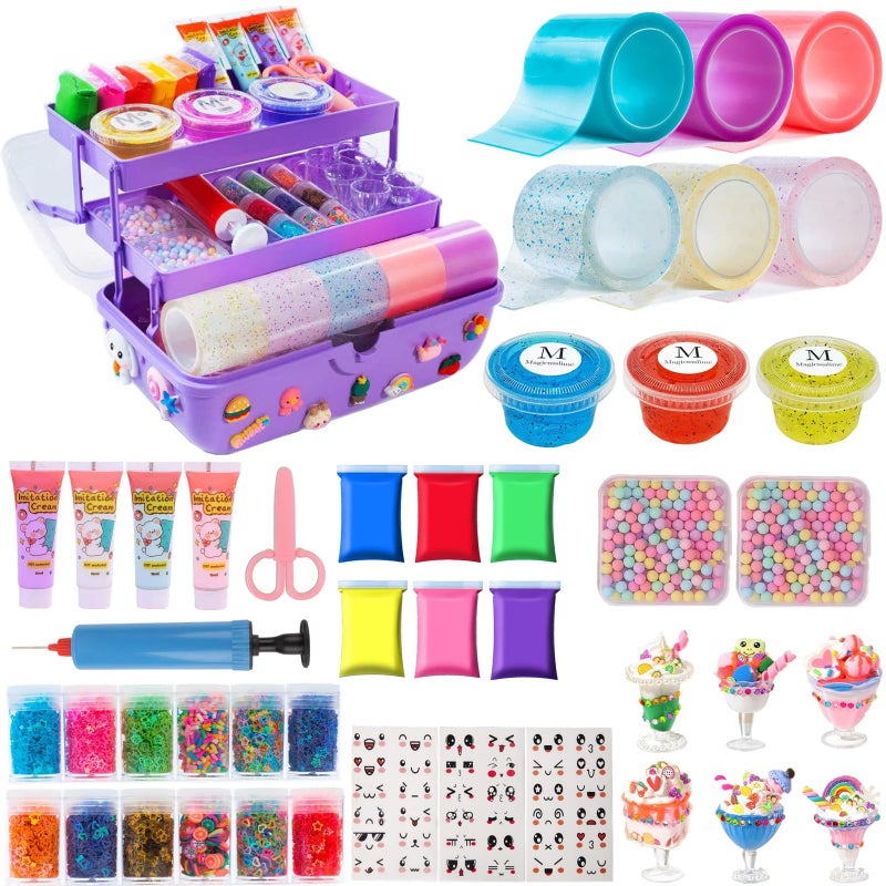AooeDomi 6 Colors Nano Tape Bubble Kit for Kids Squishy Maker Making Kit Make Your Own Nano Tape Bubble Kit Nano Tape Bubble Making Kit Perfect for Boys and Girls Aged 6 - Image 3