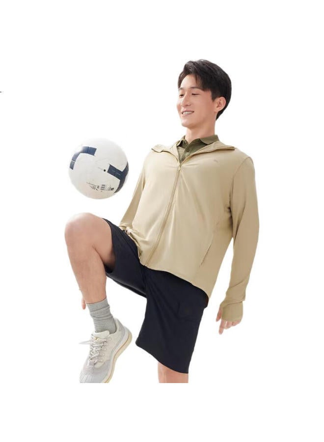 Beneunder Sun Protection Clothing For Men, Fashionable Summer Ice Silk Cool-Feeling Uv-Resistant Short Jacket, Mobei Coffee, Size L - Image 3