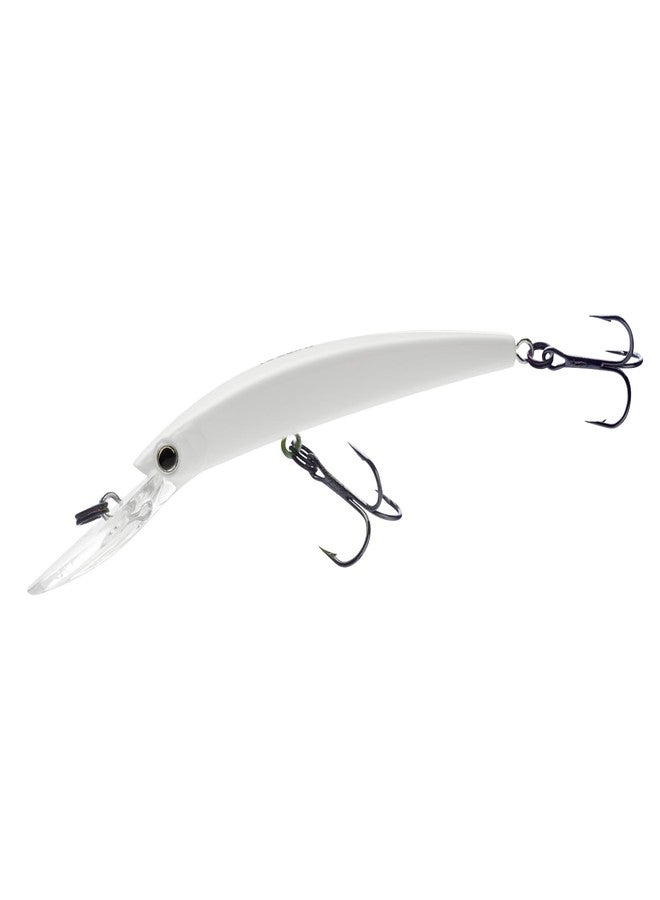 DUEL Yo-Zuri Crystal Minnow Deep Diver Walleye (F) 90mm 4-3/8" White Floating Deep Diver Lure - Image 1