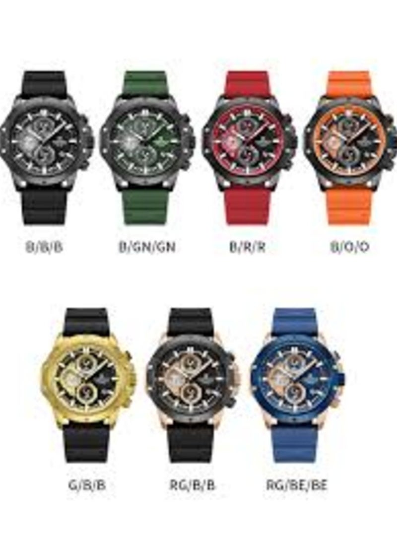 NAVIFORCE - NF8036 Men's Adventure Sport Watch – Bold Orange Analog-Digital Chronograph, Waterproof, Luminous Hands, Durable Silicone Strap - Image 1