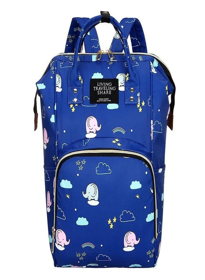 TRUE HUMAN® Multipurpose premium baby bags| baby Ele-O Baby Diaper Bag|Mothers Maternity Bags for Travel(Unicorn_Blue) - Image 1