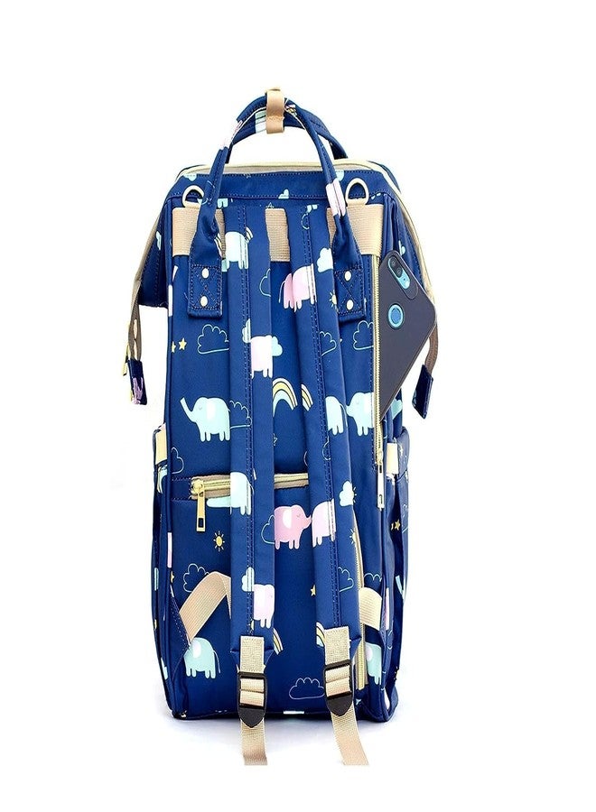 TRUE HUMAN® Multipurpose premium baby bags| baby Ele-O Baby Diaper Bag|Mothers Maternity Bags for Travel(Unicorn_Blue) - Image 3