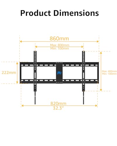 Mounting Dream Tilt TV Wall Mount for Most 42-84 inch TV, Universal Tilt TV Mount Wall Bracket with Low Profile Design, Max VESA 800x400mm and 132 LBS, Easy for Centering on 16", 18", 24", 32" Studs - Image 5