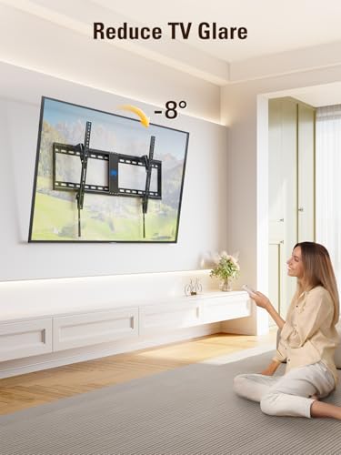 Mounting Dream Tilt TV Wall Mount for Most 42-84 inch TV, Universal Tilt TV Mount Wall Bracket with Low Profile Design, Max VESA 800x400mm and 132 LBS, Easy for Centering on 16", 18", 24", 32" Studs - Image 2