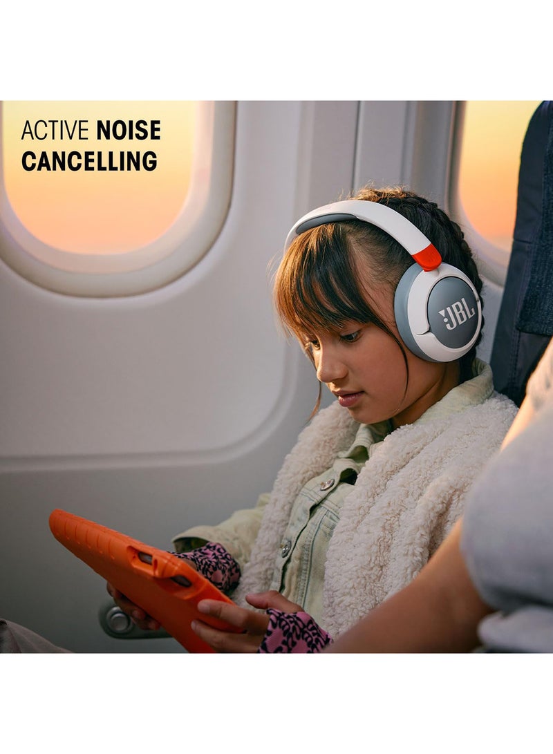 جي بي إل سماعات بلوتوث فوق الأذن للأطفال JBL Junior 470 NC اللاسلكية مع خاصية إلغاء الضوضاء النشطة، ميكروفون، 50 ساعة تشغيل، صوت آمن، مستوى صوت منخفض، تشغيل سهل وملصقات - Image 4