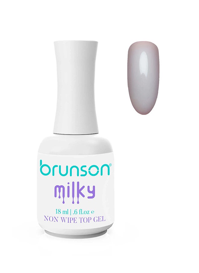 brunson Milky White No Wipe UV/LED Gel Top 18ml BMKTC 