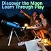 Luzsco Telescope for Kids 50mm 100x Magnification Beginner Telescopio with Tripod 2 Eyepieces Finder Scope STEM Educational Gift for Boys Girls Ages 612 Portable Kids Telescope for Astronomy - Image 4