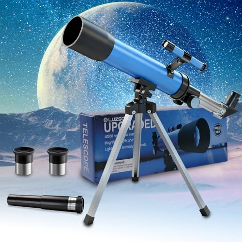 Luzsco Telescope for Kids 50mm 100x Magnification Beginner Telescopio with Tripod 2 Eyepieces Finder Scope STEM Educational Gift for Boys Girls Ages 612 Portable Kids Telescope for Astronomy - Image 1