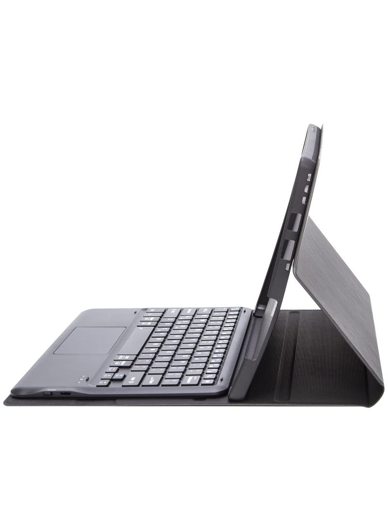 Generic - Arabic and English Keyboard Cover Case Compatible with Surface Pro 4/5/6/7, Leather Tablet Protective Cover with Wireless Removable Bluetooth Keyboard u0026 Trackpad Mouse - Image 1