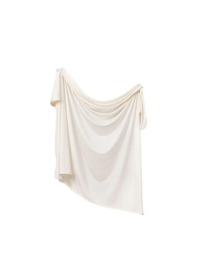 أنفي بيبي Stretchy Bamboo Spandex Swaddle & Hat White