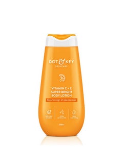 Dot & Key Vitamin C + E Super Bright Body Lotion For Deep Nourishing & Visibly Glowing Skin | Reduces Dark Spots & Tanning |With Triple Vitamin C & Niacinamide | For Women & Men | 250Ml  - Image 1