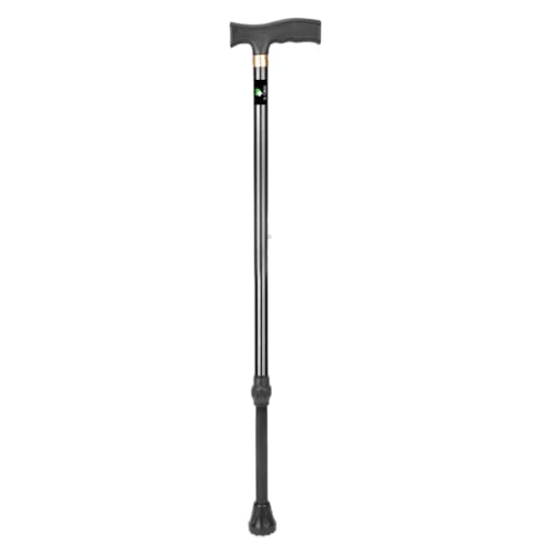 Dr. TORSO Active Assist Walking Stick with Adjustable Height, Sturdy Mild-Steel Body for Men/Women, Patients, Old People. (Black) - Image 4