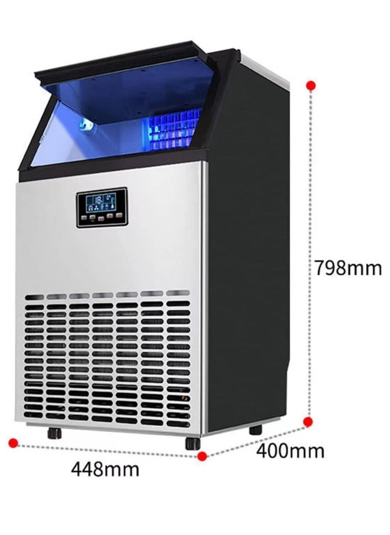Generic - Commercial Ice Maker Ice Machine Self Clean, 36 Cubes per Batch in 11-18 Minutes 55KG/24H,15KG Storage Bin, Advanced LCD Panel w/Clear Indicators。Automatic water intake and bottled water can be used. - Image 1