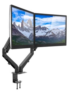 Skill Tech Dual Monitor Desk Mount Stand Full Motion Swivel Computer Monitor Arm for Two Screens  with 2-9kg/4.4-19.8lbs Load Capacity SH130-C024 Black  - Image 2