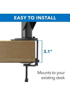 Skill Tech Dual Monitor Desk Mount Stand Full Motion Swivel Computer Monitor Arm for Two Screens  with 2-9kg/4.4-19.8lbs Load Capacity SH130-C024 Black  - Image 4