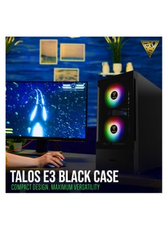 جامدياس علبة GAMDIAS متوسطة البرج ATX Argus E3 v2 RGB من GAMDIAS ذات لوحة زجاجية (أسود)  - Image 2