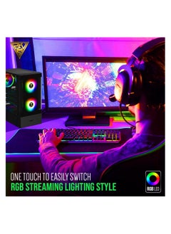 جامدياس علبة GAMDIAS متوسطة البرج ATX Argus E3 v2 RGB من GAMDIAS ذات لوحة زجاجية (أسود)  - Image 5