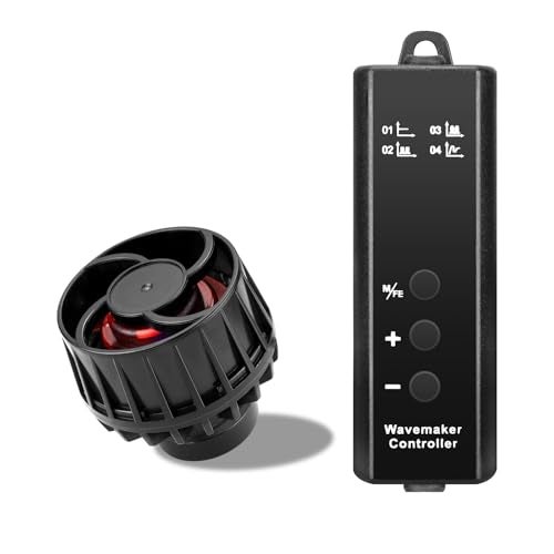 JEREPET 1050GPH Aquarium Wave Maker with Controller Mini DC12V 6W Powerhead with Magnetic Mounting, Nano Wavemaker for 10 to 50 Gallon thickness up to 8mm(1/4") Tank, - Image 1