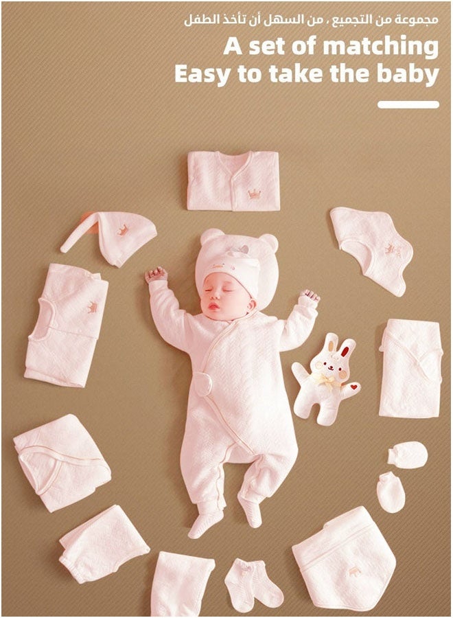 Bukela 18PCS Newborn Baby Gift Set, Newborn Layette Gift Set for Boys and Girls, Babies Essential Clothes Accessories with Baby Blanket, 100% Premium Cotton, for Spring Summer Autumn Winter Four Seasons - Image 4