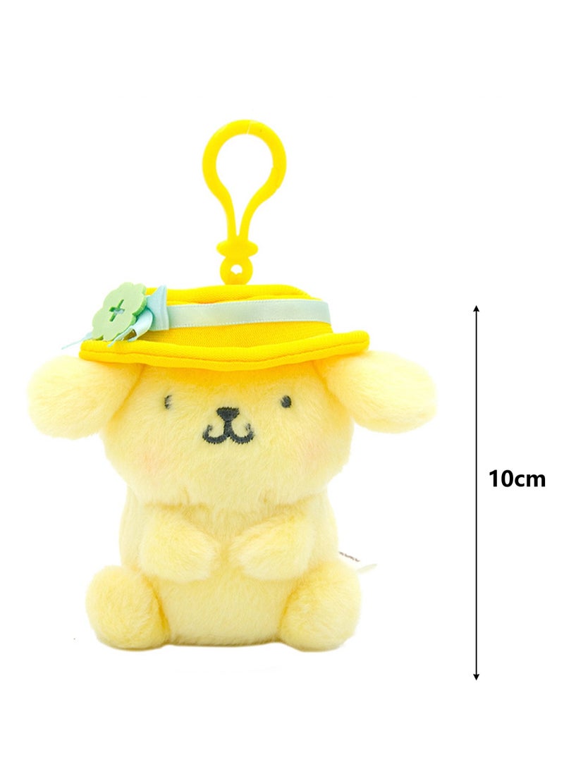 Cute Plush Doll Pendant, High-Quality PP Cotton Material Bag Key Chain Ornament, Ornament Gift For Boys And Girls (10cm Floral Pudding Dog Pendant) - Image 2