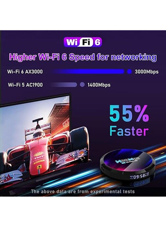 General - Android 13.0 TV Box, H96 Max DDR4 4GB RAM 64GB ROM Quad Core 64-bit WiFi6 Dual 2.4G/5.8G WiFi BT5.0 8K HDR10+ Ultra HD USB3.0 Player - Image 1