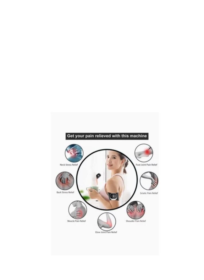 Wireless TENS Machine for Pain Relief Unit Heated Rechargeable Muscle Stimulator Portable EMS Massage Management Device Posterior Knee With Remote Control Sciatic and Joint Comfort