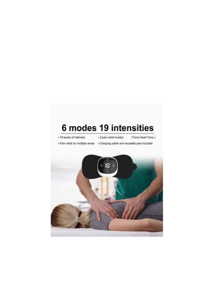 Wireless TENS Machine for Pain Relief Unit Heated Rechargeable Muscle Stimulator Portable EMS Massage Management Device Posterior Knee With Remote Control Sciatic and Joint Comfort