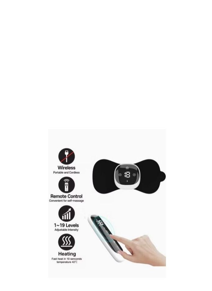 Wireless TENS Machine for Pain Relief Unit Heated Rechargeable Muscle Stimulator Portable EMS Massage Management Device Posterior Knee With Remote Control Sciatic and Joint Comfort