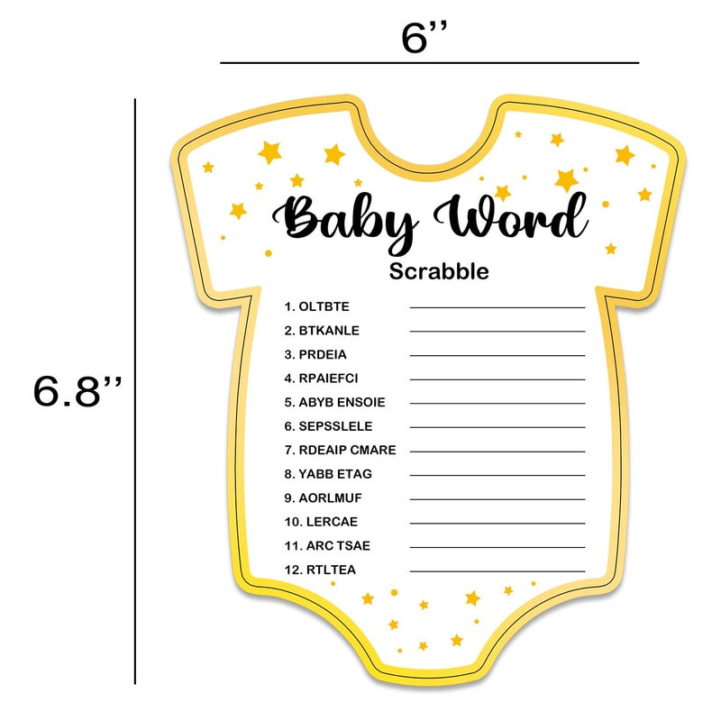 Misaidou Baby Shower Game, 30 Card Set with Answer Card, Tabletop Game for Baby Shower Party & Gender Reveal Games, Modern Design, Unisex Theme, 5x7 inches - Image 2