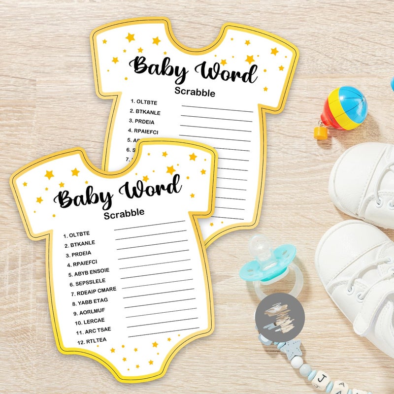 Misaidou Baby Shower Game, 30 Card Set with Answer Card, Tabletop Game for Baby Shower Party & Gender Reveal Games, Modern Design, Unisex Theme, 5x7 inches - Image 3