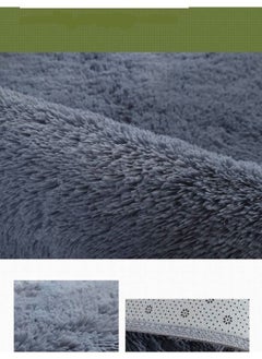 fashionhome Luxurious Super Soft Fur Living Room Non Skid Soft Microfiber Plush Bedroom Super Absorbent Rug Fluffy Warm Winter Round Mat Home Decoration Doorway kitchen Bathroom Runner Rug 100 x 100 cm  - Image 3