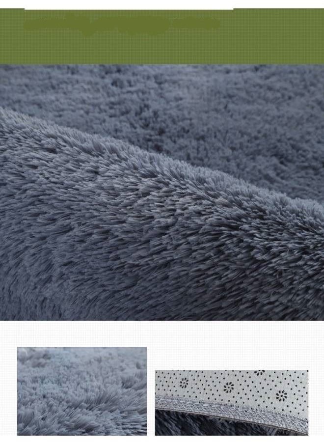 fashionhome Luxurious Super Soft Fur Living Room Non Skid Soft Microfiber Plush Bedroom Super Absorbent Rug Fluffy Warm Winter Round Mat Home Decoration Doorway kitchen Bathroom Runner Rug 100 x 100 cm  - Image 3