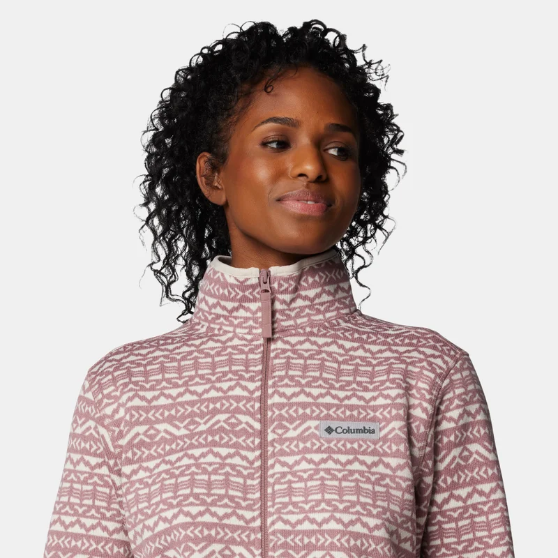 Columbia Women's Sweater Weather Printed Full-Zip Jacket