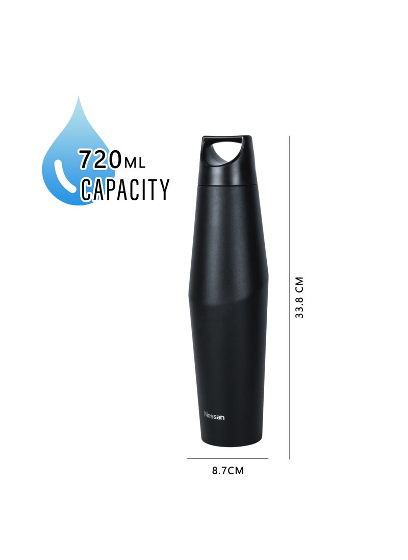 Nessan Double Wall Stainless Steel Vacuum Insulated Travel Flask Bottle for Water, Iced Tea or Hot Coffee, Smoothie and More (Black, 720ml) - pzsku/Z47DCA4A20FE1FE89F614Z/45/_/1730374453/1364921a-3c08-48df-95a5-ac2f8722d21e