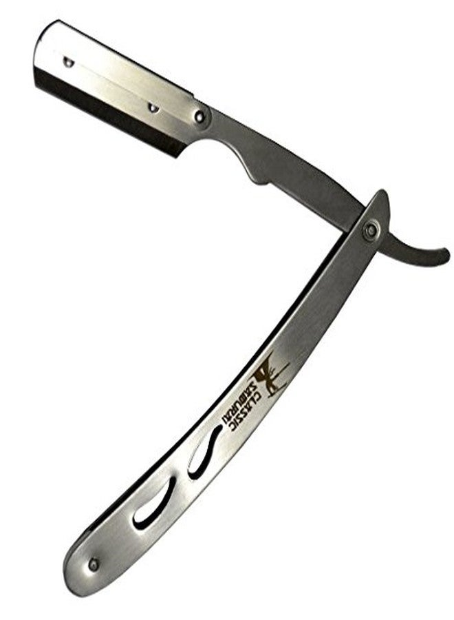 Classic Samurai(TM) CS-102 Stainless Steel Professional Barber Straight Edge Razor with 200 Count Single Edge Razor Blades - Image 3