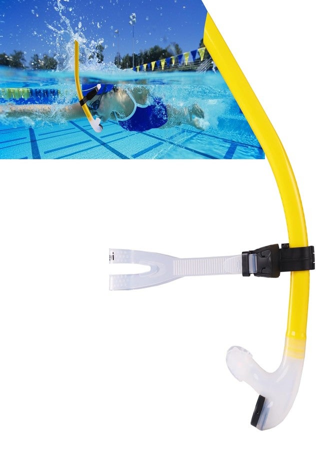 Focevi Swim Snorkel for Lap Swimming,Adult Swimmers Snorkeling Gear for Swimming Snorkel Training in Pool and Open Water,Snorkle Center Mount Silicone Mouthpiece One-Way Purge Valve - Image 1