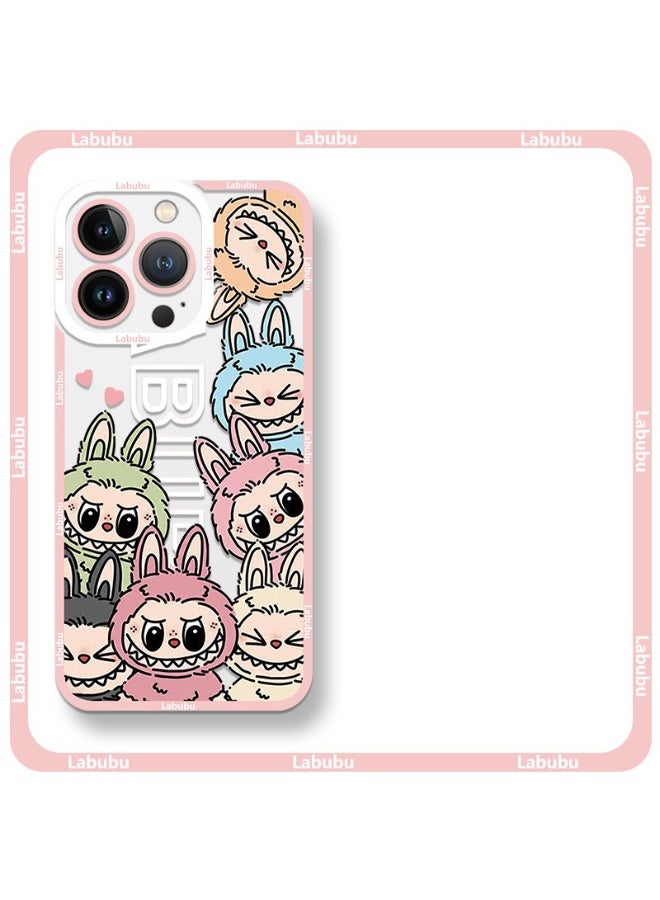LABUBU Cute labubu Compatible with iPhone Liquid Silicone Case, Full Body Protective Cover, Shockproof, Slim Phone Case for iphone 16 pro