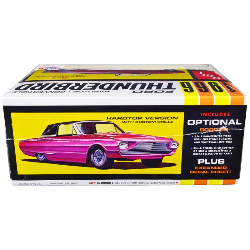 إيه إم تي Skill 2 Model Kit 1966 Ford Thunderbird Hardtop / مجموعة 3 في 1 قابلة للتحويل 1/25 نموذج مقياس من AMT - Image 2