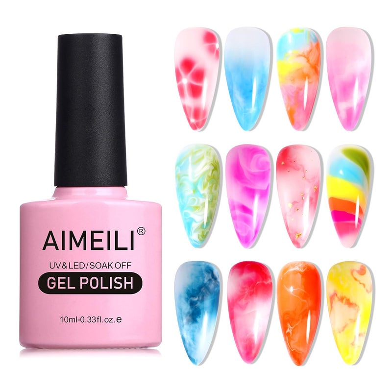 AIMEILI Nail Art Blossom Gel Nail Polish Soak Off UV LED Clear Blooming Gel Manicure 10ml - Image 1