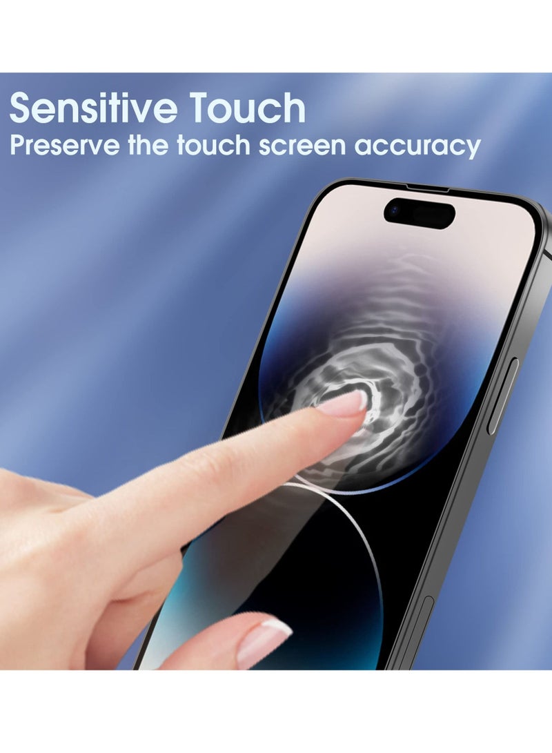 BORTONY Privacy Full Coverage Screen Protector for iPhone 14 Pro Max 6.7-Inch Anti-Spy Tempered Glass Film Edge to Edge Protection Case Friendly - Image 2