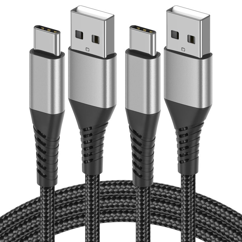 Umefly USB A to USB C Cable 3FT for iPhone 15 16 17 Pro Max, 2 Pack Braided Type C Charger Fast Charging Cable Cord for iPad Air Pro, Samsung Galaxy S24/S23/S22,Google Pixel, USB to USBC Cable 3FT - Image 1