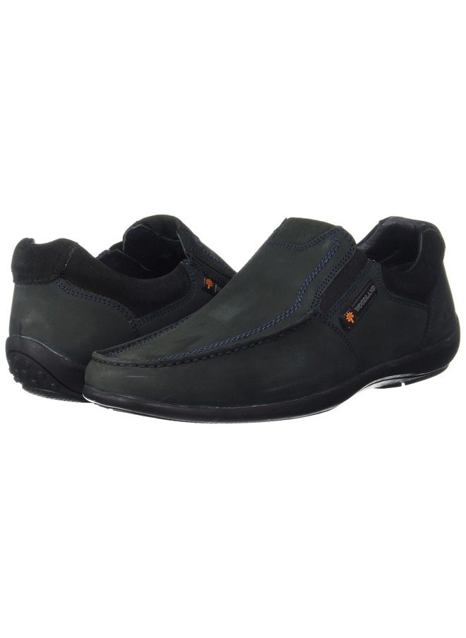WOODLAND - Woodland Men's DNAVY Leather Loafer (OGC 3509119) - Image 1