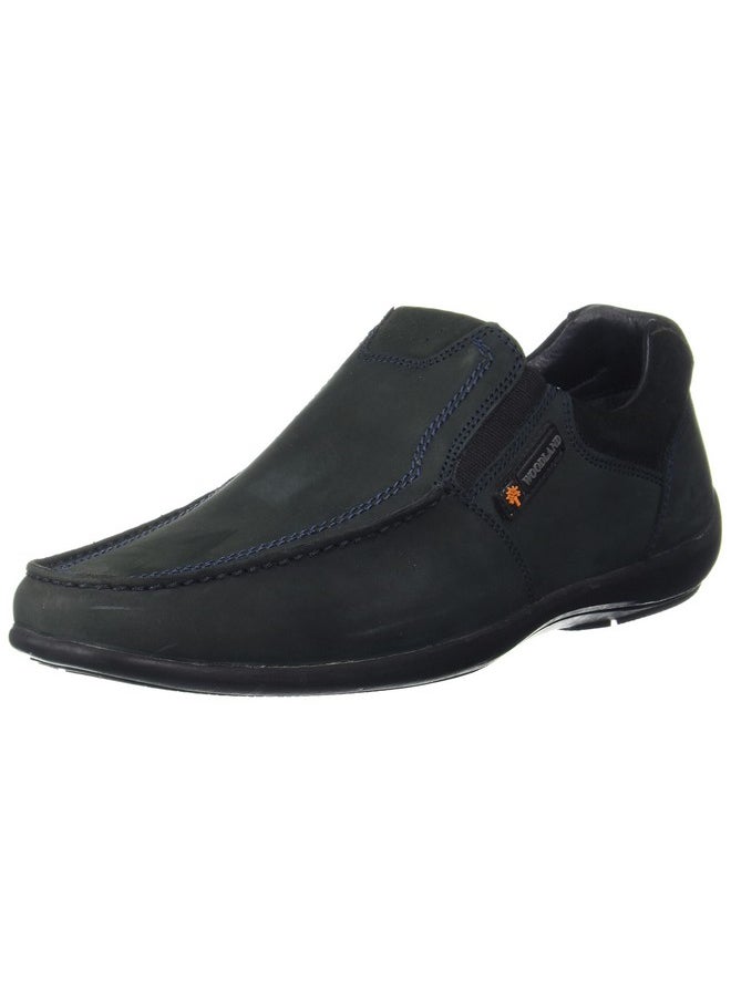 WOODLAND - Woodland Men's DNAVY Leather Loafer (OGC 3509119) - Image 1