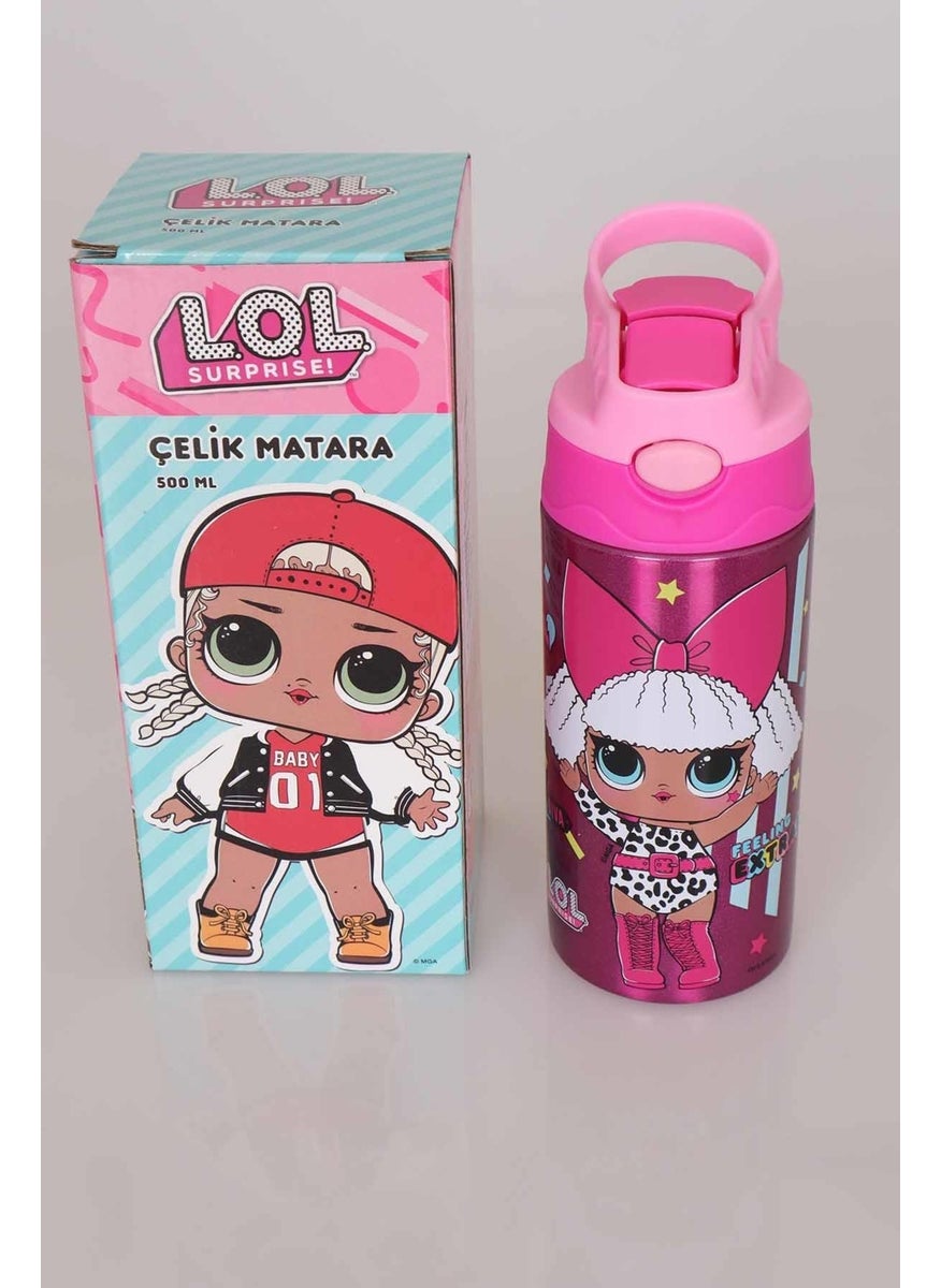 Lol Surprise - Licensed Lol Surpıse Steel Flask 500 ml with 2 Layer Lunch Box Food Set - Image 1