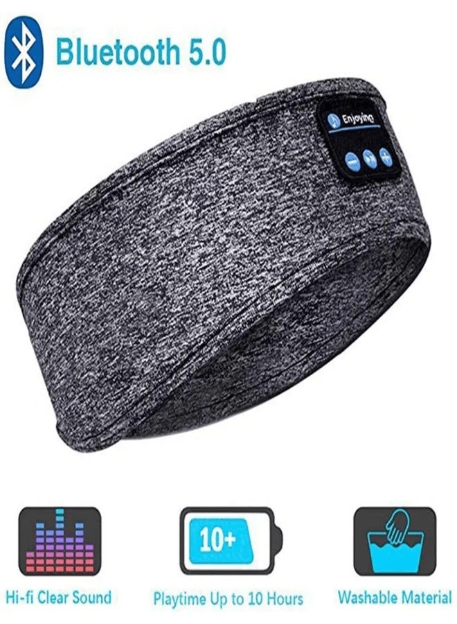 AROAQ Sleep Headphones Bluetooth Headband Elastic Wireless Upgrage Soft Sleeping Music Sport Eye Mask Long Time Play Headsets with Built in Speakers for Workout Running Yoga - Image 1
