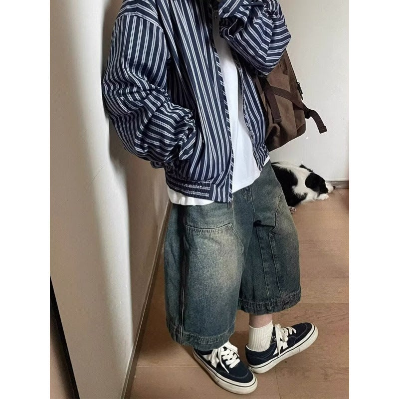 Unisex Classic Denim Jeans Loose Fit Daily Outdoor Wear - Image 3